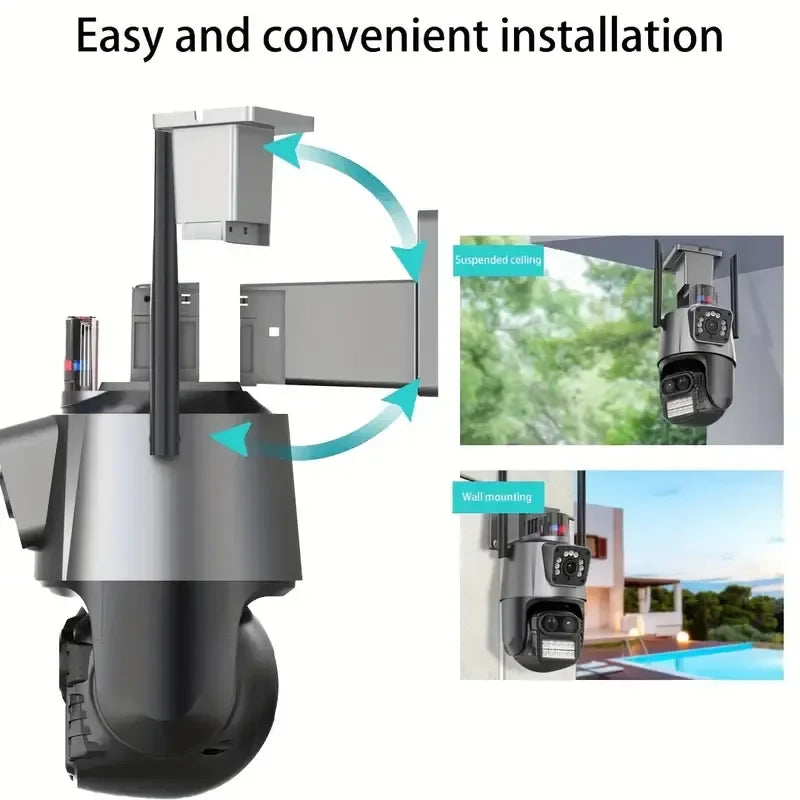 360° Dual Lens WiFi Security Camera with Motion Detection & Night Vision - Botora Hub