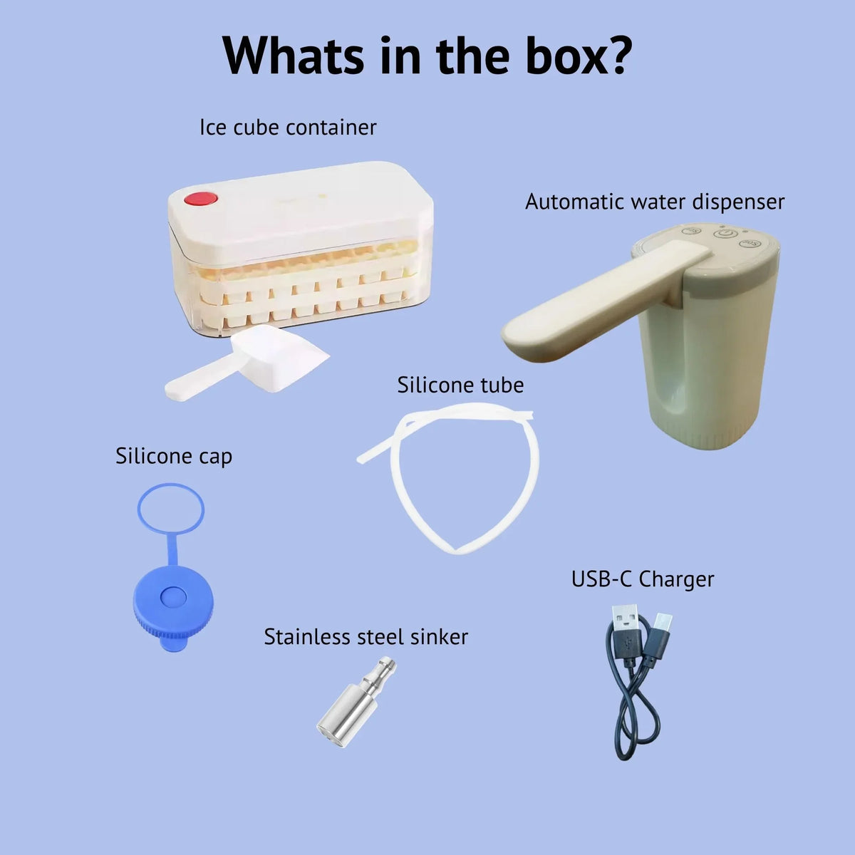 Portable Rechargeable Water Dispenser With Accessories - Botora Hub