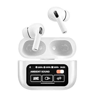 2025 A9Pro Wireless Bluetooth Earbuds – AI Voice Control, ANC Noise Canceling, Long Battery Life, Color Screen Case - Botora Hub