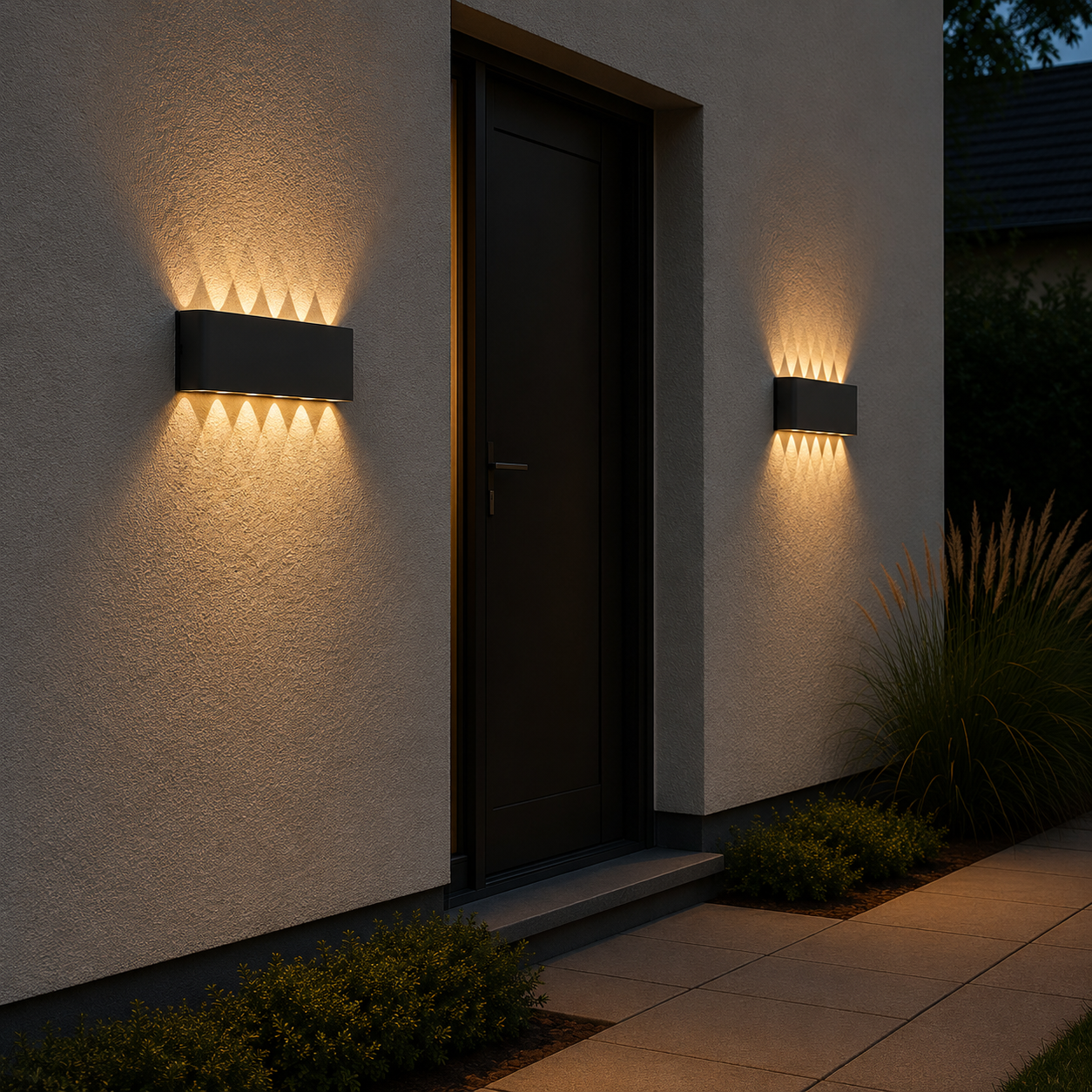 4pics set Modern Up & Down LED Wall Light – 8W, IP65 Waterproof, 3000K Warm Light