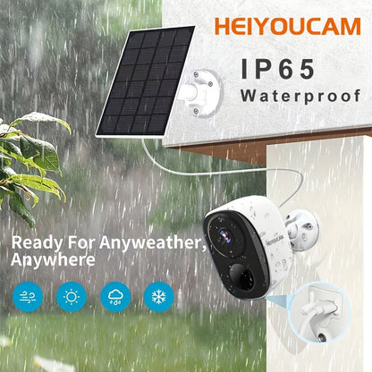 Solar Powered Wifi Security Camera 3MP HD with 5000mAh Battery, Free Cloud Storage Win a FREE 32gb SD Card