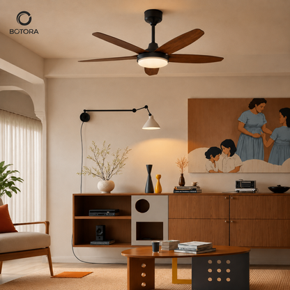 56" Large Ceiling Fan with Light Ghana | Strong Wind & Quiet DC Motor | BotoraHub