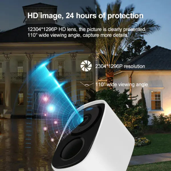 Solar Powered Wifi Security Camera 3MP HD with 5000mAh Battery, Free Cloud Storage Win a FREE 32gb SD Card