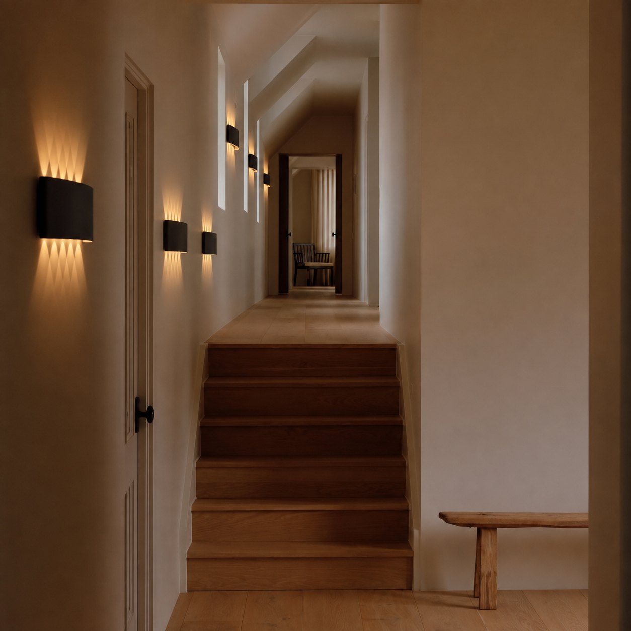 4pics set Modern Up & Down LED Wall Light – 8W, IP65 Waterproof, 3000K Warm Light