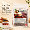 Premium Ginseng Six Treasures Herbal Tea - 2X Tea Per Bag & 67% More Total Quantity - 250g (10g × 25 Bags)