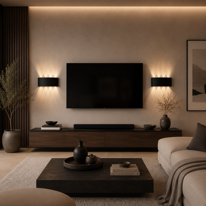 4pics set Modern Up & Down LED Wall Light – 8W, IP65 Waterproof, 3000K Warm Light