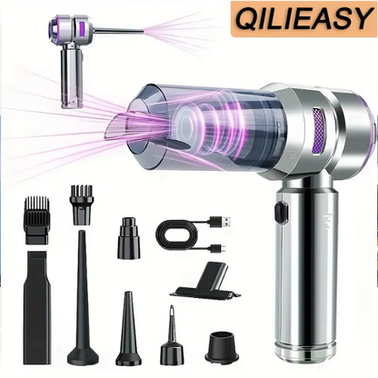 Handheld Vacuum Cleaner 6000Pa Suction, 100W Motor, Portable 4-in-1 for Car, Home & Office