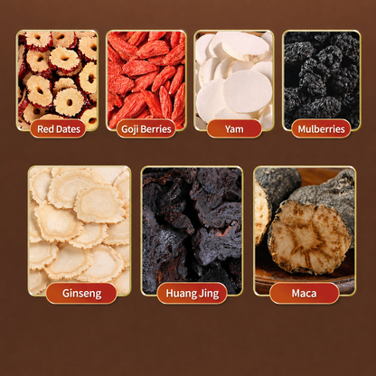Premium Ginseng Six Treasures Herbal Tea - 2X Tea Per Bag & 67% More Total Quantity - 250g (10g × 25 Bags)