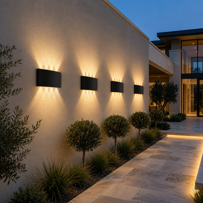 4pics set Modern Up & Down LED Wall Light – 8W, IP65 Waterproof, 3000K Warm Light