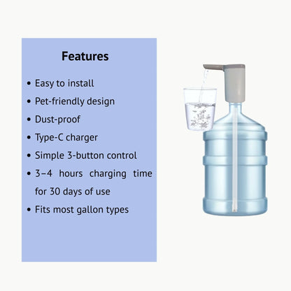 Portable Rechargeable Water Dispenser With Accessories - Botora Hub