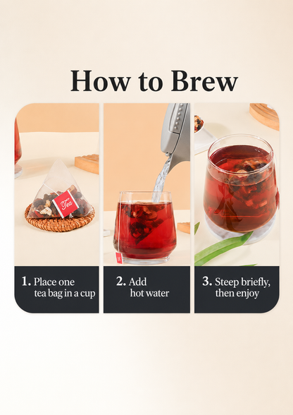 Premium Ginseng Six Treasures Herbal Tea - 2X Tea Per Bag & 67% More Total Quantity - 250g (10g × 25 Bags)