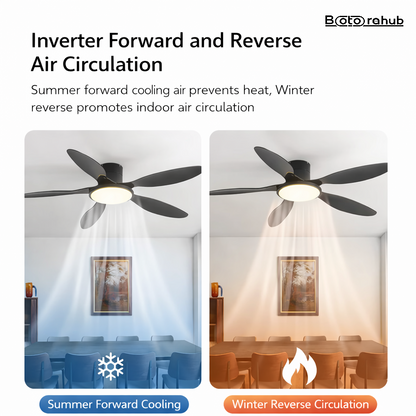 56" Large Ceiling Fan with Light Ghana | Strong Wind & Quiet DC Motor | BotoraHub