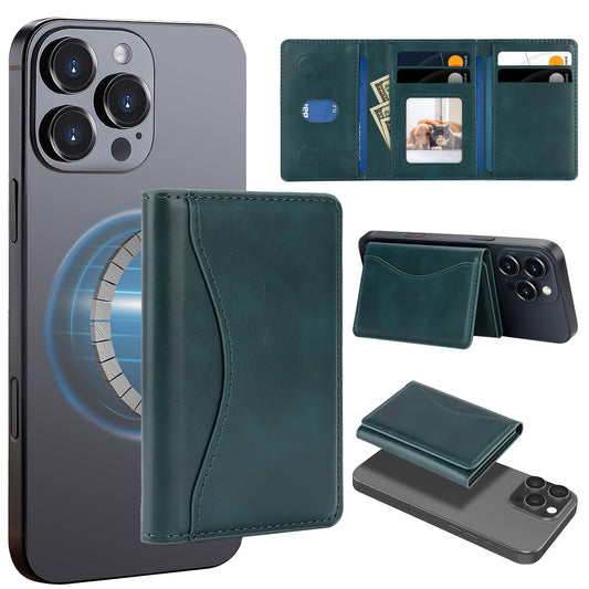 Magnetic Detachable Phone Wallet Synthetic Leather Card Holder for iPhone 12–17 Series