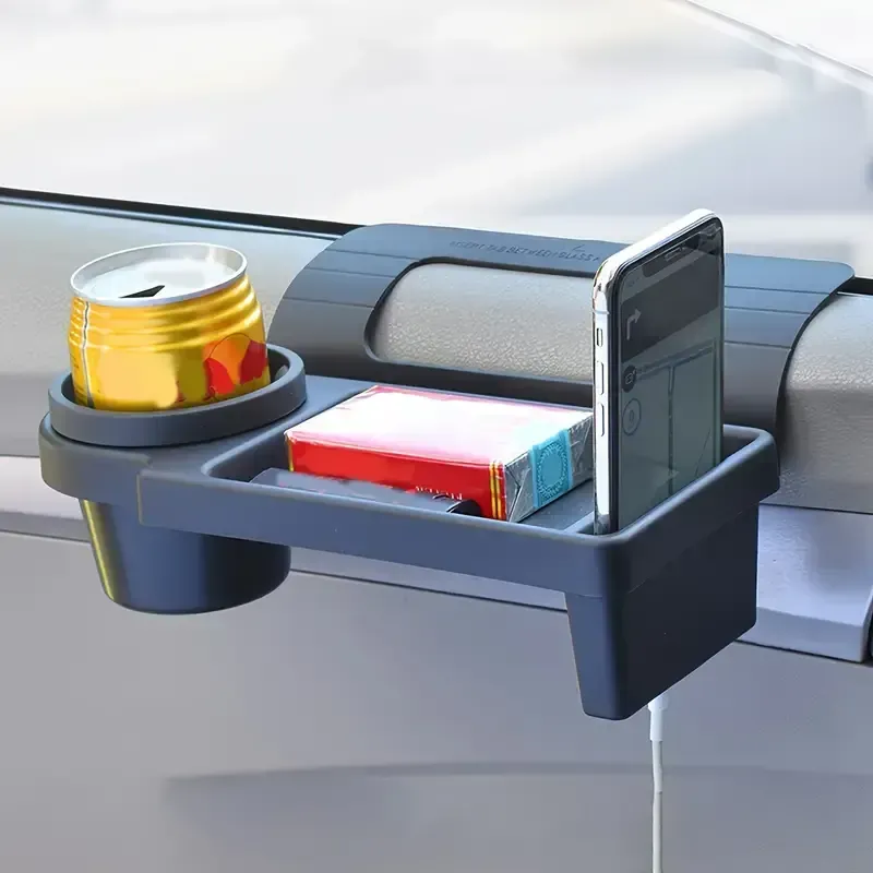 Car Door Side Organizer Portable Cup Holder, Phone Slot & Hanging Storage Rack