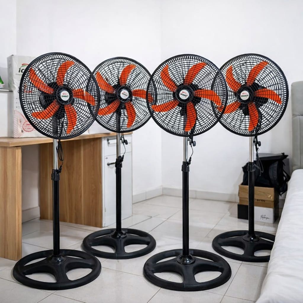 iCore 18″ Industrial Pedestal Fans – 4-Pack for Warehouses & Offices