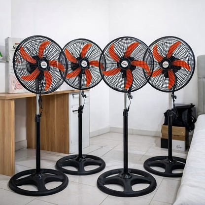 iCore 18″ Industrial Pedestal Fans – 4-Pack for Warehouses & Offices