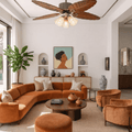 Bali Style Ceiling Fan with Light – 52" Premium Wooden Leaf Design for Modern Living Room | BotoraHub Ghana - Botora Hub