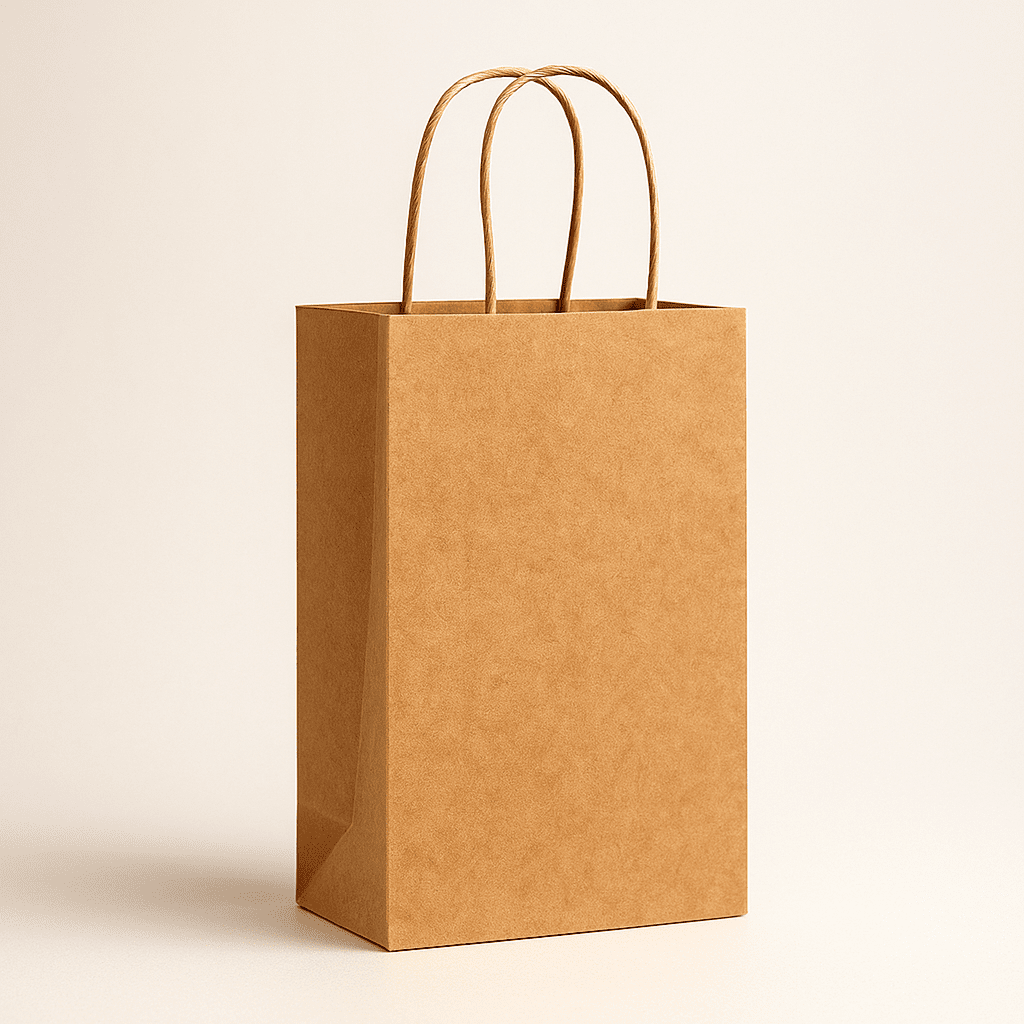 Brown Kraft Paper Gift Bags with Handles, Reusable Shopping, Lunch & Party Bags for Small Businesses and Events - Botora Hub