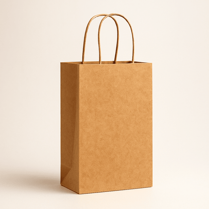 Brown Kraft Paper Gift Bags with Handles, Reusable Shopping, Lunch & Party Bags for Small Businesses and Events - Botora Hub