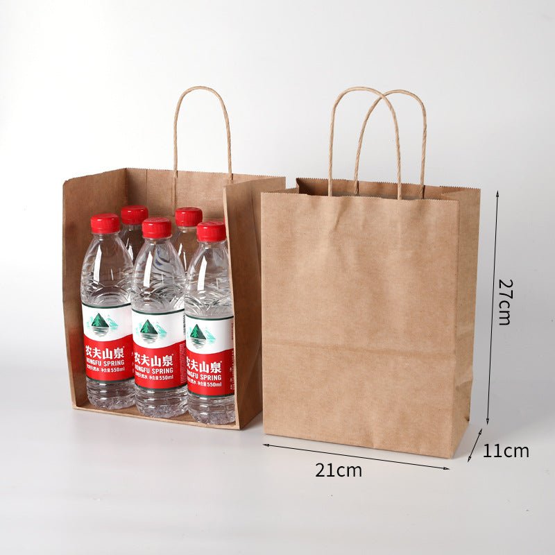 Brown Kraft Paper Gift Bags with Handles, Reusable Shopping, Lunch & Party Bags for Small Businesses and Events - Botora Hub