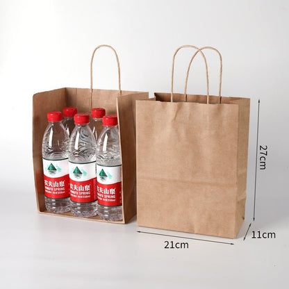 Brown Kraft Paper Gift Bags with Handles, Reusable Shopping, Lunch & Party Bags for Small Businesses and Events - Botora Hub