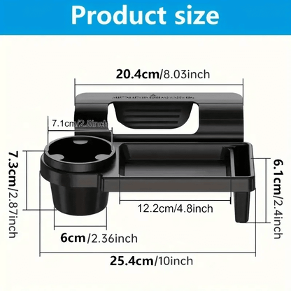 Car Door Side Organizer Portable Cup Holder, Phone Slot & Hanging Storage Rack - Botora Hub