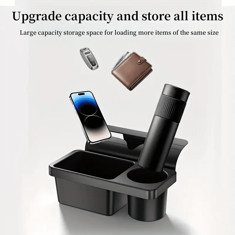 Car Door Side Organizer Portable Cup Holder, Phone Slot & Hanging Storage Rack - Botora Hub