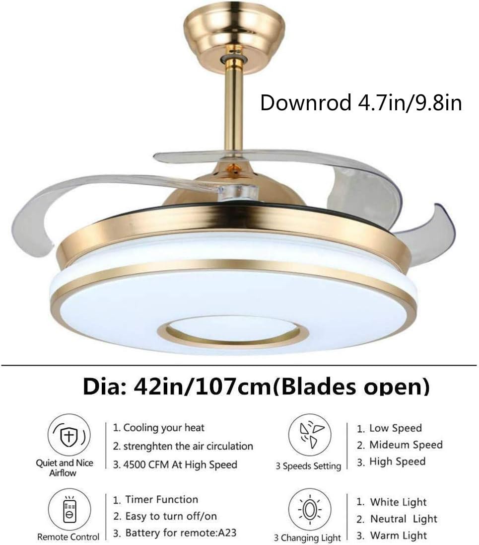 Elegant Crystal LED Chandelier - Luxury Dimmable Pendant Light, Remote Control, Gold/Black - Botora Hub