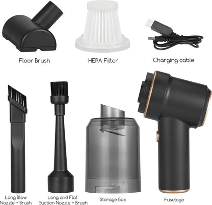 Handheld Vacuum Cleaner 6000Pa Suction, 100W Motor, Portable 4 - in - 1 for Car, Home & Office - Botora Hub