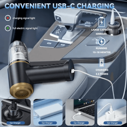 Handheld Vacuum Cleaner 6000Pa Suction, 100W Motor, Portable 4 - in - 1 for Car, Home & Office - Botora Hub