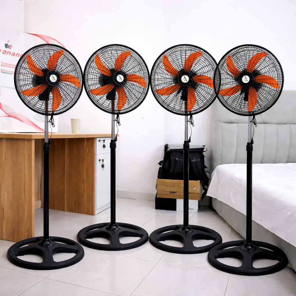 iCore 18″ Industrial Pedestal Fans – 4 - Pack for Warehouses & Offices - Botora Hub