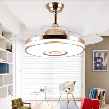 Elegant Crystal LED Chandelier - Luxury Dimmable Pendant Light, Remote Control, Gold/Black - Botora Hub
