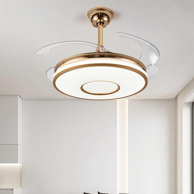 Elegant Crystal LED Chandelier - Luxury Dimmable Pendant Light, Remote Control, Gold/Black - Botora Hub