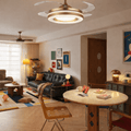 Modern Invisible Ceiling Fan with LED Light | Retractable Blades | Remote Control - Botora Hub