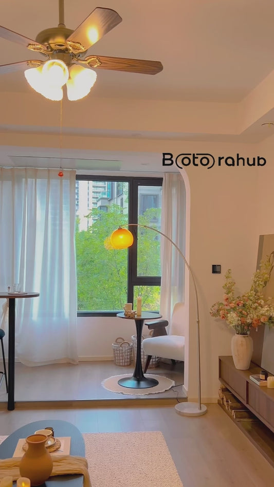 Vintage Wooden Ceiling Fan with Light – 5 Blades, Strong Wind & Quiet | Ghana | BotoraHu