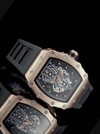 Men’s Square Sport Watch – Quartz Waterproof with Luminous Dial