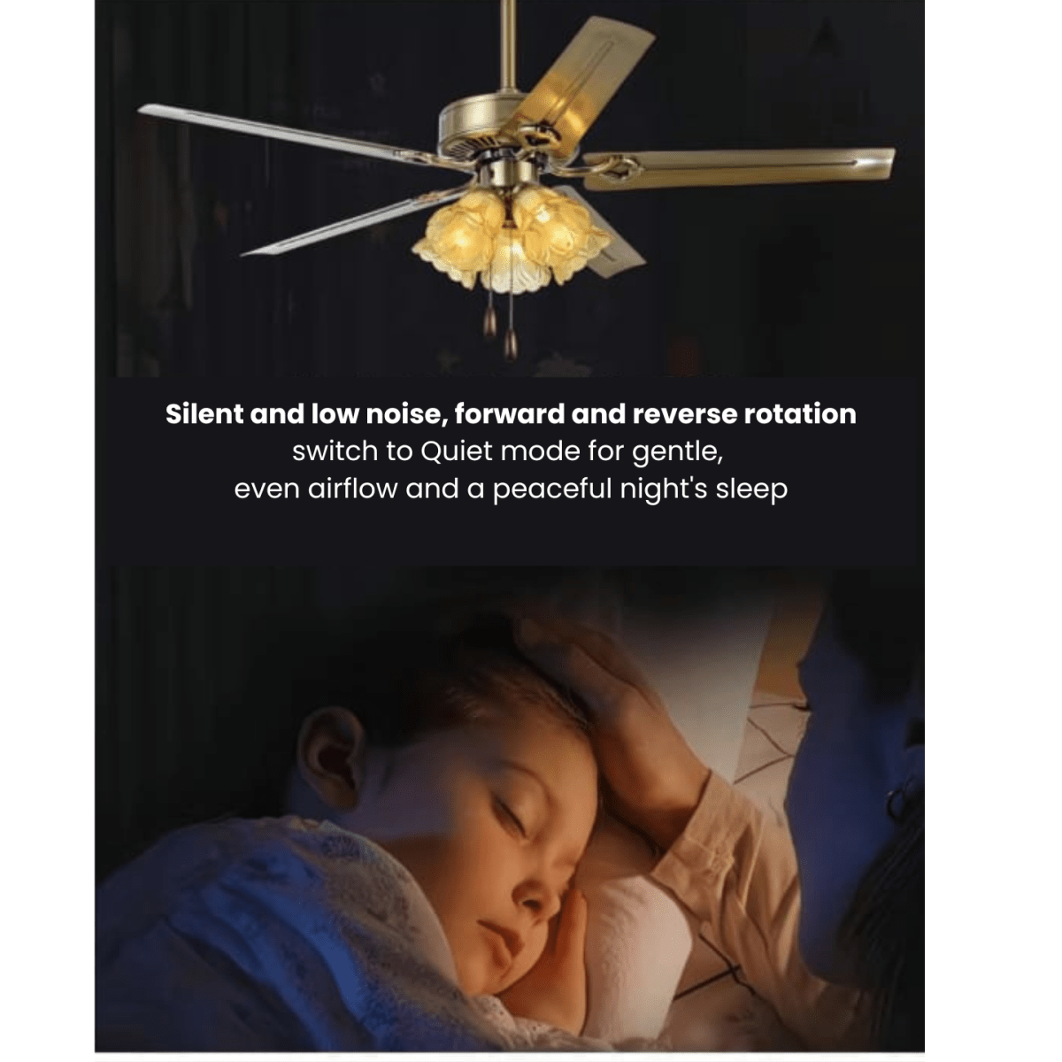 Retro Vintage Iron Wood Ceiling Fan | Classic Wooden Fan Light Fixture - Botora Hub