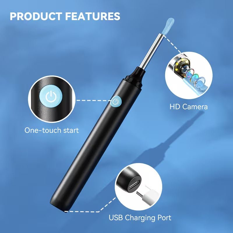 Visual Earwax Remover with Camera & Light – Wireless Smart Ear Cleaning Tool (Multi - Function Set) - Botora Hub