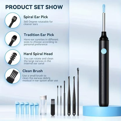 Visual Earwax Remover with Camera & Light – Wireless Smart Ear Cleaning Tool (Multi - Function Set) - Botora Hub